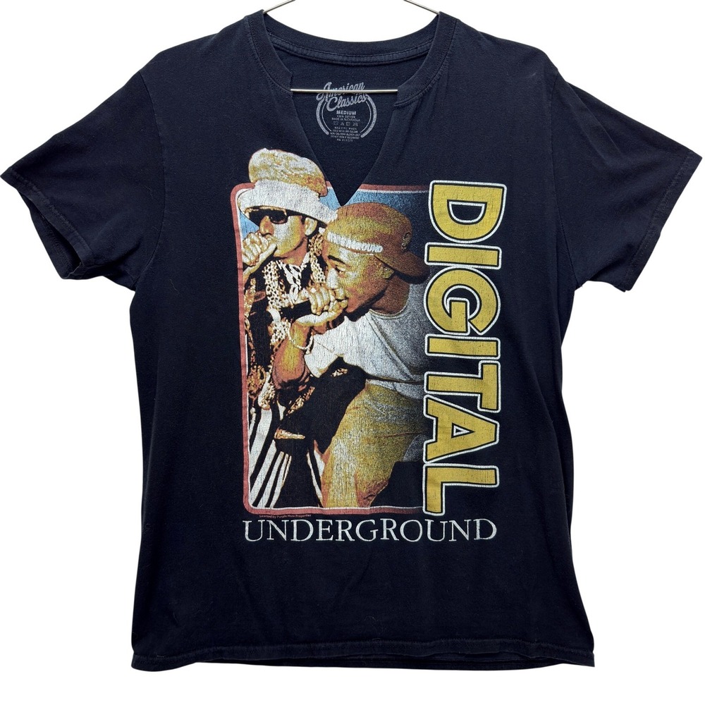 American Classics Mens M Tupac Digital Underground T-Shirt Hip Hop 90s Style